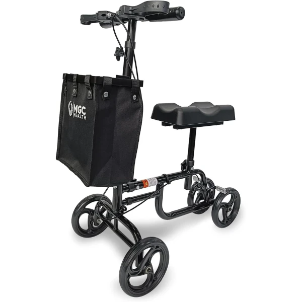 300 lbs Weight Capacity Knee Walker Steerable, Leg Scooter for Broken Foot, Dual Breaks Knee Scooter for Adults for Foot Surgery, Easy to Assemble Walker