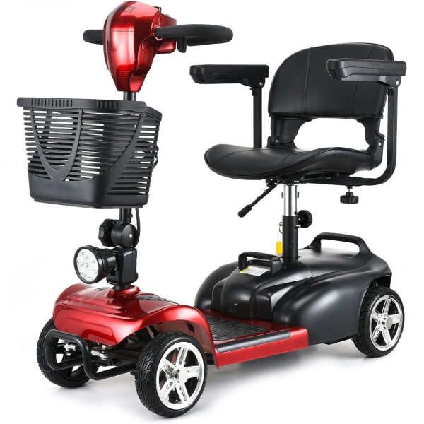 Mobility Scooter – Powered Mobility Scooters for Seniors – All Terrain Motorized Scooter for Adults – 4 Wheel Electric Wheelchair – Folding Electric Scooter with Seat – Removable Battery