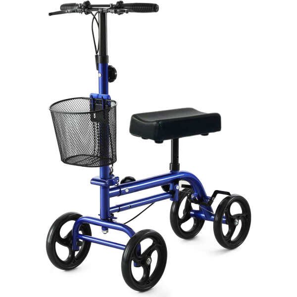 Knee ScooterSteerable Knee Walker Economical Knee Scooters for Foot Injuries Best Crutches Alternative (Blue 1)