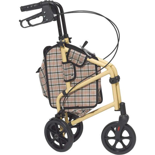 Drive Medical Winnie Lite Supreme Rollator Walker with Wheels, Tan Plaid