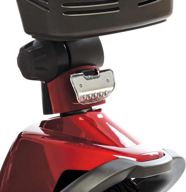 Pride Mobility Victory 10 3-Wheel Scooter – Comfort Mobility for Adults, 40 Ah Battery, 400 Lbs Weight Capacity, Candy Apple Red, 18″x17″ Foldable seat – SC610