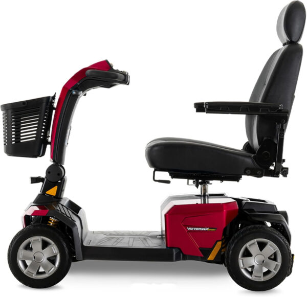 Pride Mobility Victory LX Sport 4 Wheel Scooter (Candy Apple Red, 22″ x 18″ Seat)