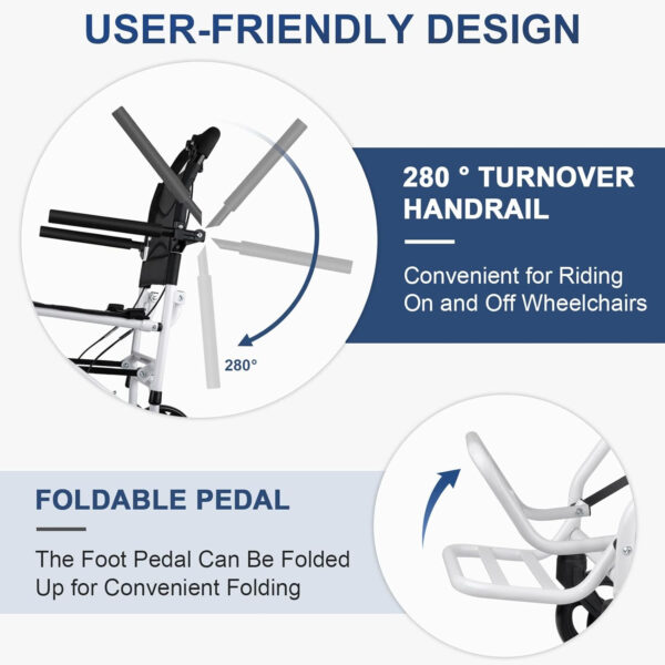 World’s Lightest (Only 16lbs) Portable Transit Travel Wheelchair, Folding Transport Wheelchairs for Adults and Seniors Support 180lbs, Lightweight Aluminum Wheelchair for Elderly