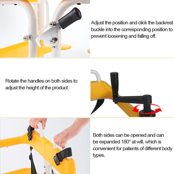 Wheelchairs for Adults, Transport Chairs for Seniors, Patient Lift Wheelchair for Home with 180° Split Seat, for Elderly and Handicapped