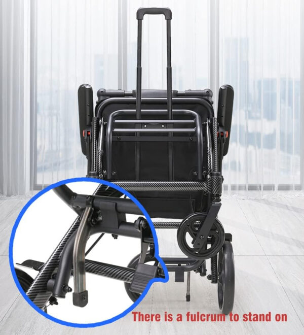 Sowell Lightweight Folding Travel Wheelchair Transport Chair_with Handle