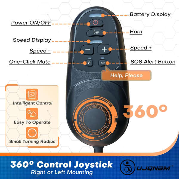 Electric Wheelchair for Adults, Lightweight Foldable Motorized Wheelchairs, Intelligent Power Wheelchair for Seniors, One-Click Mute Function, SOS Alert Button, Travel Size, Airline Approved