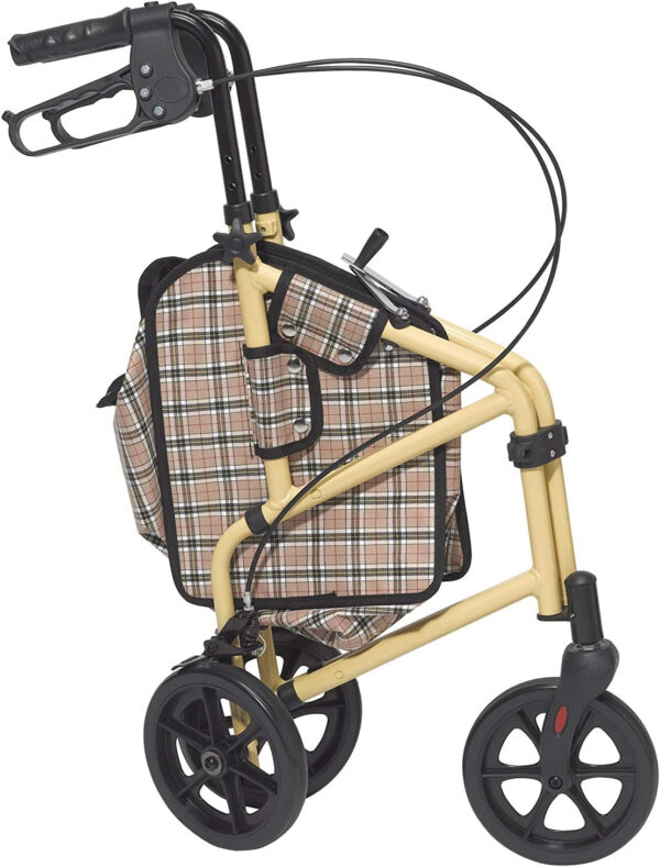 Drive Medical Winnie Lite Supreme Rollator Walker with Wheels, Tan Plaid