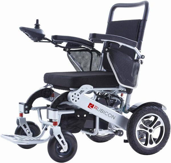 Rubicon DX17 Automatic Foldable Electric Wheelchairs for Adults – Deluxe One Click Fold and Unfold – Super Horse Power (600W Motor Power) – Longest Range (up to 25miles with 20AH Battery)