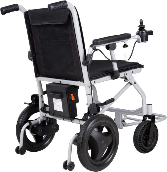 Rubicon DX04 – World Lightest (only 30lbs) Foldable Electric Wheelchair – Travel Size with Detachable Battery – Airline Approved – User Friendly – 10 mi Cruise Range (Model8)