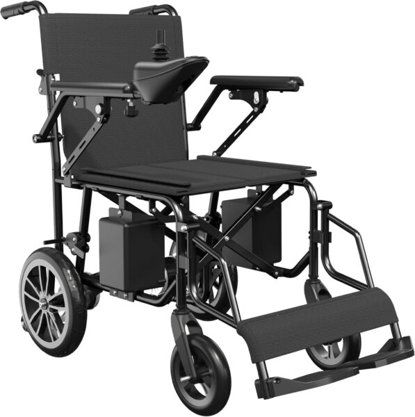 Electric Wheelchair for Adults, All Terrain Motorized Wheelchair for Seniors Portable, 15 Miles Long Travel Range, Lightweight and Foldable