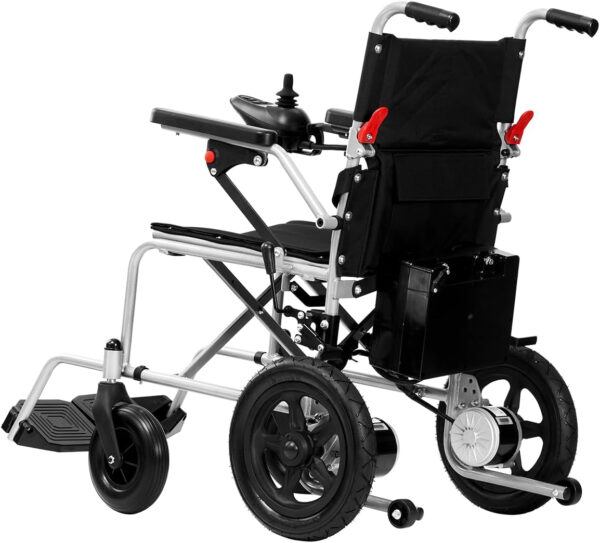 Klano KL20- Lightweight (Only 40lbs) Foldable Electric Wheelchair for Seniors – 2x250W Motor Power – Travel Size – Airline Approved – User Friendly – Long Range – 12 mi Cruise Range (Model8)