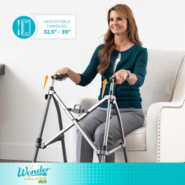 Able Life Lightweight Foldable Walker for Adults – Black Walnut