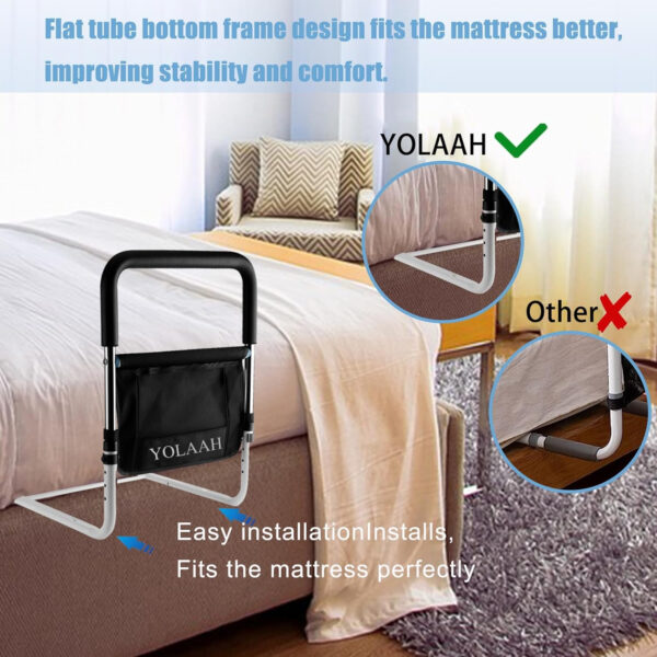 Bed Rail for Elderly Adults Safety – Bed Rails for Queen Bed，Height Adjustable Fall Prevention Guard for Seniors Fits King Size Full Twin Bed