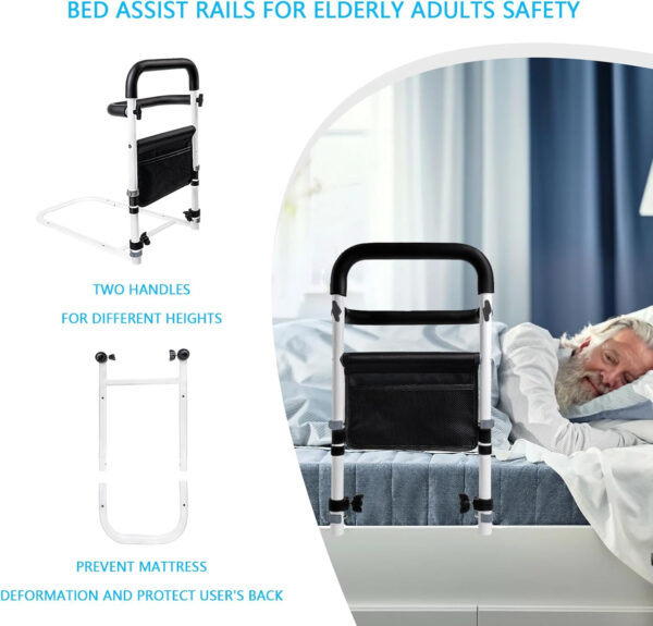 Bed Rails for Elderly Adults Safety, Bed Railing Bed Rail Elderly Bed Assist Rail for Seniors Helps Getting in and Out of Bed Much Easier