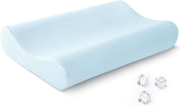 AM AEROMAX Queen Size Cooling Contour Memory Foam Pillow, Cervical Pillow for Neck Pain Relief, Neck Orthopedic Sleeping Pillows for Side, Back and Stomach Sleepers.