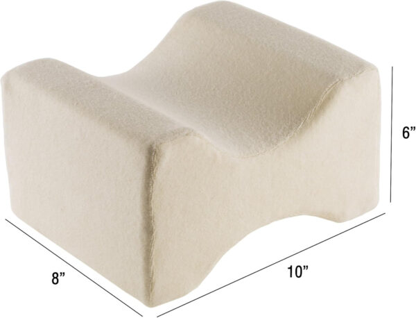 Remedy Contoured Memory Foam Leg Pillow, Off-White