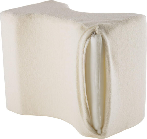 Remedy Contoured Memory Foam Leg Pillow, Off-White