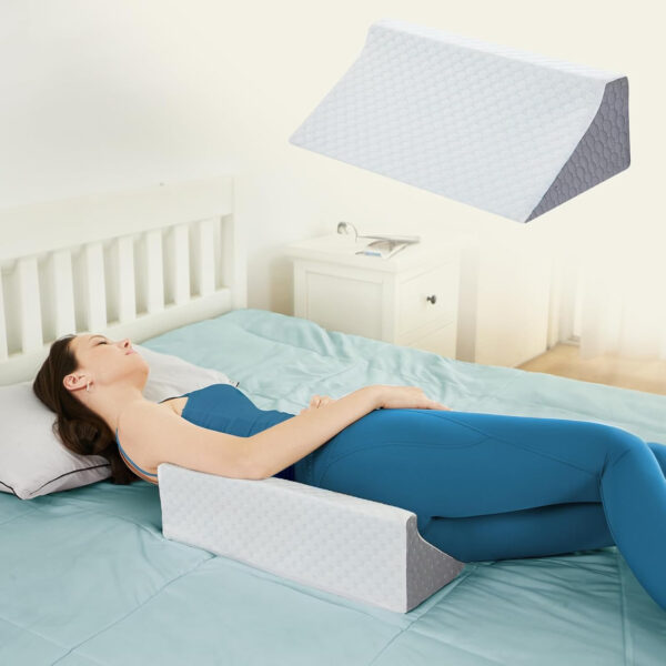 Wedge Pillow for Sleeping, Side Sleeper Body Back Positioners for Back Pain, Preventing Bedsores, After Surgery, Pregnancy Support, Ankle Support, Bed Wedge Pillow for Side Sleepers