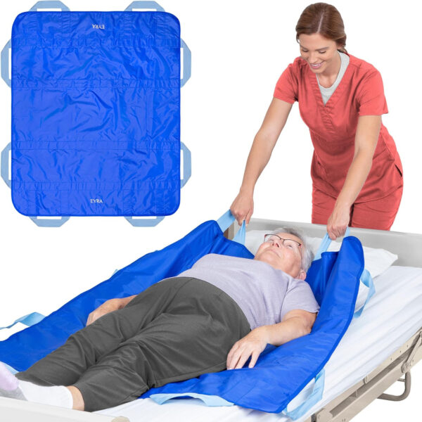 EYRA Positioning Bed Pads for Elderly – 48″ x 40” Draw Sheets for Hospital Bed, Reusable & Washable Bed Positioning Pads, Draw Sheets with Handles, Medical Supplies for Elderly & Bed Ridden Patients