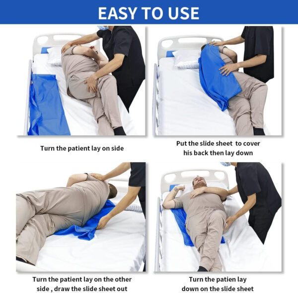 27″*39″ Tubular Reusable and Washable Patient Transfer Slide Sheet for Patient in-Bed Transferring and Repositioning Easy Apply and Use