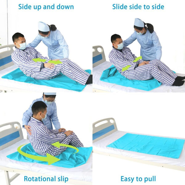 Tubular Slide Sheet for Patient Transfer，Washable & Reusable Draw Sheets, Sliding Board Suitable for Cars, Vehicles, Wheelchairs, Hospitals, Bed Transfers, Nursing Home Care，53″ x 30″