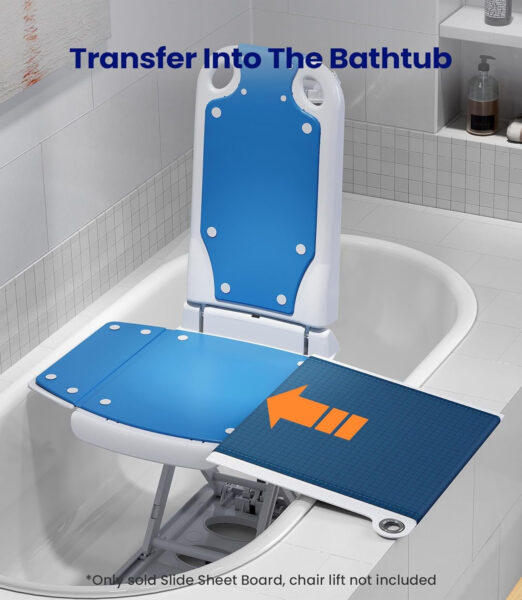 Maidesite Slide Sheet Board for Chair Lift, Tubular Slider Sheets, Positioning Patient Transfer Device, Assisting Seniors in Chair Lift & Moving into Bathtubs, AY01