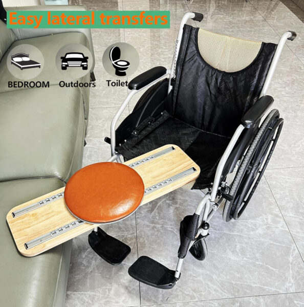 Transfer Disc for Elderly, Wooden Transfer Board Patient Slide Assist Device for Transferring Patient Elderly, and Disabled from Wheelchair to Bed, Toilet, Bathtub, Car