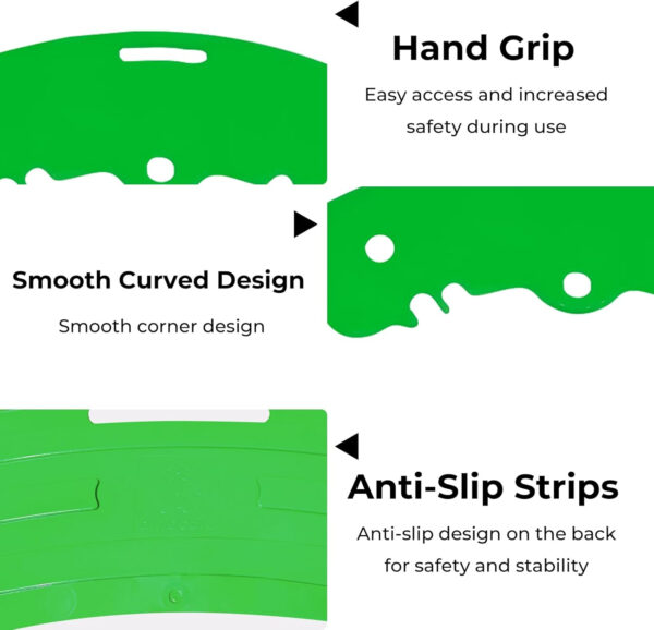 Slide Transfer Board, Sliding Boards Transfer to Wheelchairs, Seniors & Patient from Bed to Chair, Car, Non-Slip Hangable Sliding Boards Hold up to 450 lbs(Green)