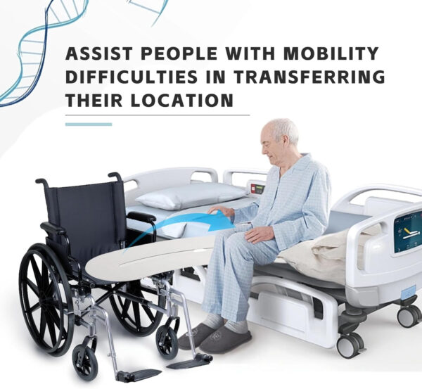 Transfer Boards for Wheelchair User, Wheelchair Transfer Board-Easy Sliding Board Transfer to Wheelchair-Transfer Board for Elderly and Disabled from Wheelchair to Bed, Bathtub, Toilet, Car (White-A)