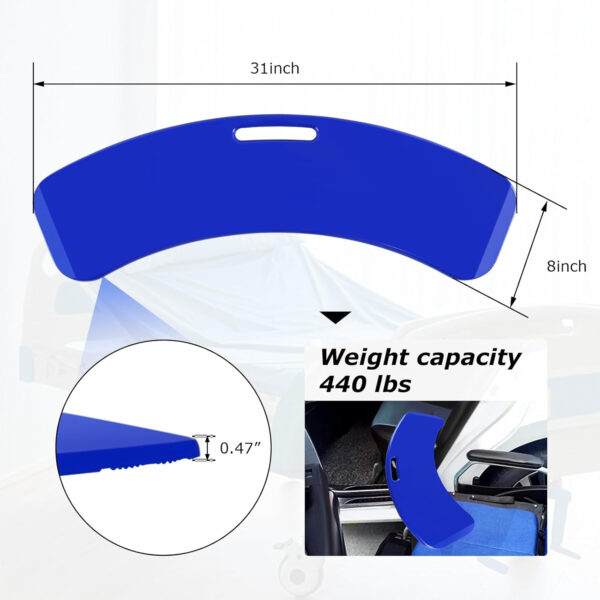 YHK Sliding Transfer Boards, Sliding Boards to Transfer to Wheelchairs, Seniors from Bed to Chair, Car, Slide Assist Device, Sliding Boards Hold up to 330 lbs (Blue)