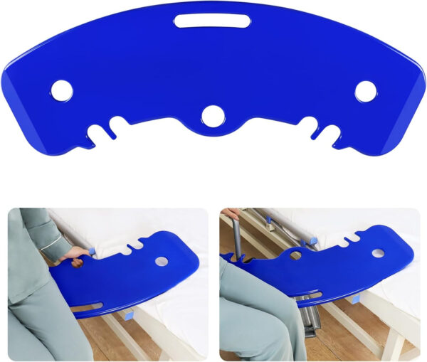 YHK Slide Transfer Boards, Sliding Boards to Transfer to Wheelchairs, Seniors from Bed to Chair,Car, Slide Assist Device, Non-Slip Hangable Sliding Boards Hold up to 440 lbs(Blue)