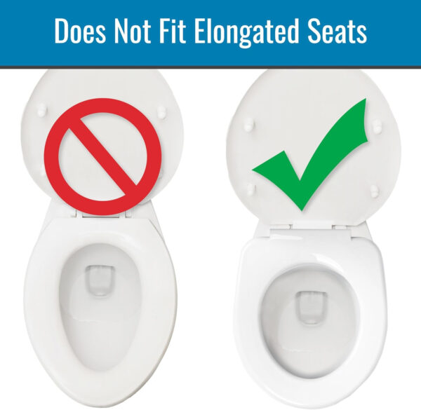 HealthSmart Enhanced Comfort 5″ Raised (Round) Toilet Seat Riser 5 Slip Resistant Pads FSA/HSA Eligible Toilet Seat Risers for Seniors Padded Toilet Seat Elevation 15.7 x 15.2 x 6.1