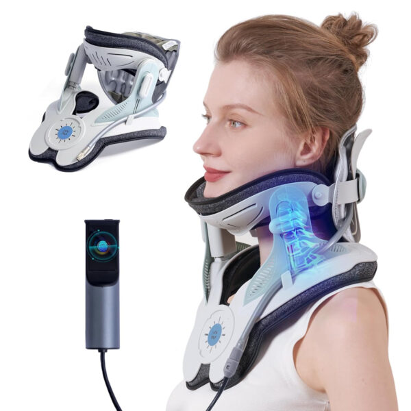 Cervical Neck Traction Device,Electric Air Pump with 3 Power Traction, Built-in 8 Airbag, Neck Pain Relief and Relaxation