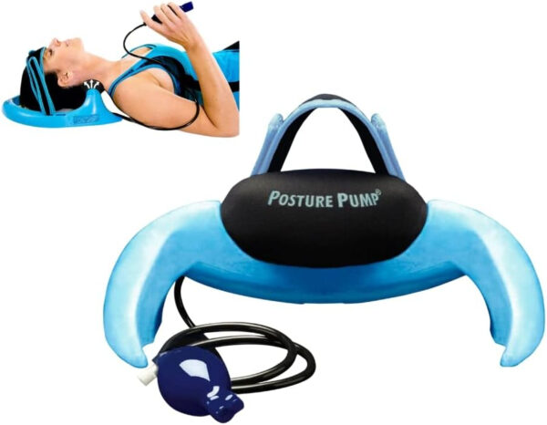 Posture Pump® Neck Exercising Cervical Spine Hydrator Pump | Relieves Neck Pain Stiffness | Neck Pain Relief Posture Control (Single Air Cell Model 1100-S)