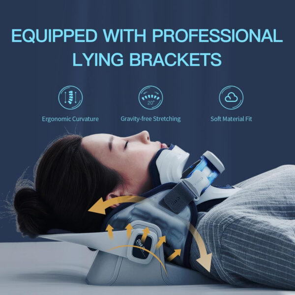 Disk Dr. Cervical Neck Traction Device, Upgraded Lying Support Neck Stretcher Device & Powerful Air Column Neck Brace Cervical Collar, Neck Cloud – Cervical Traction Device For Neck Support (CS500 G2)