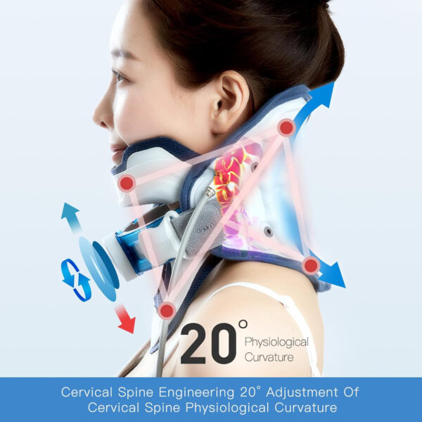 Disk Dr. Cervical Neck Traction Device, Upgraded Lying Support Neck Stretcher Device & Powerful Air Column Neck Brace Cervical Collar, Neck Cloud – Cervical Traction Device For Neck Support (CS500 G2)