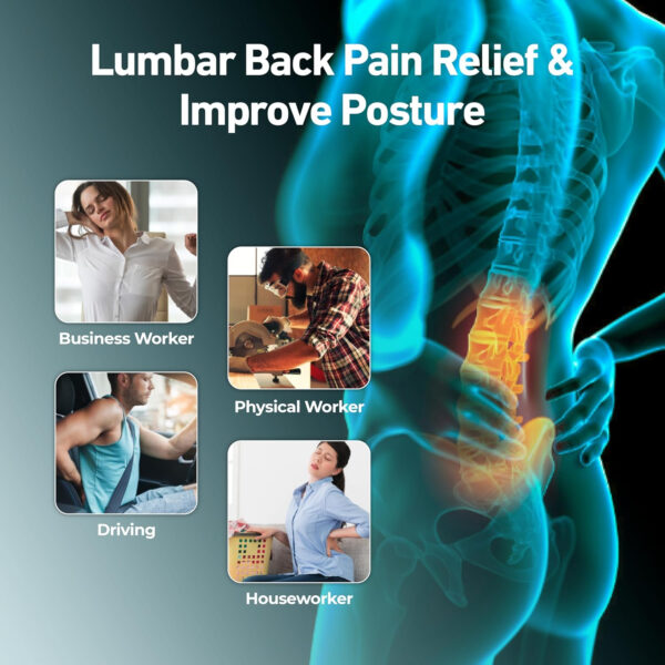 Lumbar Nap Lower Back Stretcher Traction Device for Posture Correction Designed by a Phyiscal Therapist