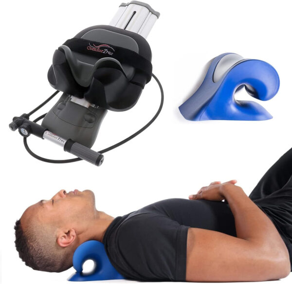 Deluxe Home Cervical Traction Kit 2.0, Bundle with ComforTrac Wave Neck Support & Stretcher