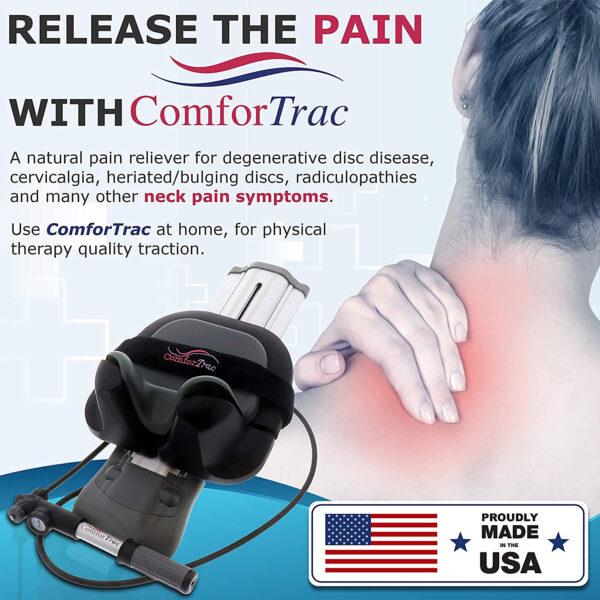 Cervical Home Traction 1.0 – The Original ComforTrac, for Spinal Decompression, Relieving Pinched Nerves, and Cervical Pain, with Carrying case