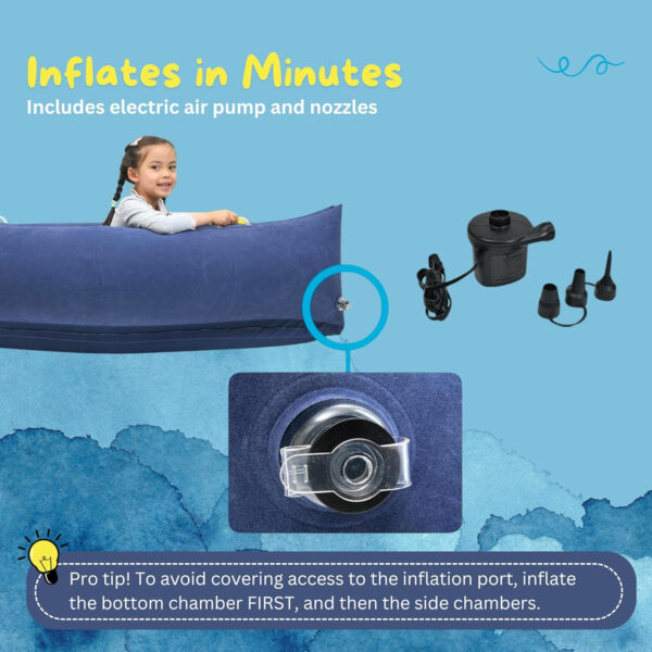 Sensory Chair for Kids — Inflatable Peapod for Children, Includes Electric Air Pump