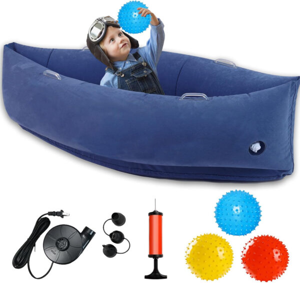 Sensory Chair for Kids, 60-Inch Sensory Toy for Children with Autism, ADHD Children’s Sensory Chair, Includes Electric Inflatable Pump, 3 Sensory Spike Balls…