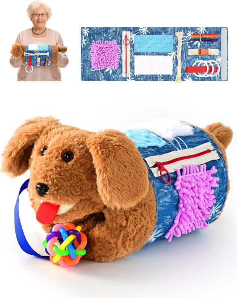 SOFWO Fidget Muff Dog and Fidget Blanket Bundle