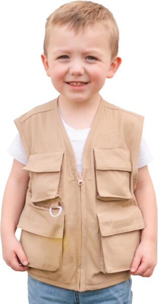 Fun and Function – Weighted Explorer’s Vest – Safari Style Weighted Vest for Kids with Sensory Needs – Kids Deep Pressure Weighted Vest for Boys, Girls & Toddlers – MEDIUM