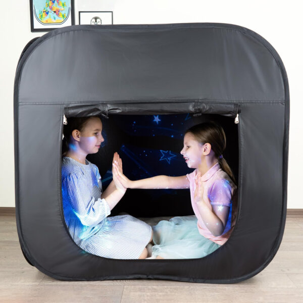 Sensory Tent for Kids – Blackout Sensory Room Pop-up Play Tent for Children with Autism, ADHD, SPD – Calming Hideout Sensory Corner Tent with Additional Windows(Size 40x40x40in)