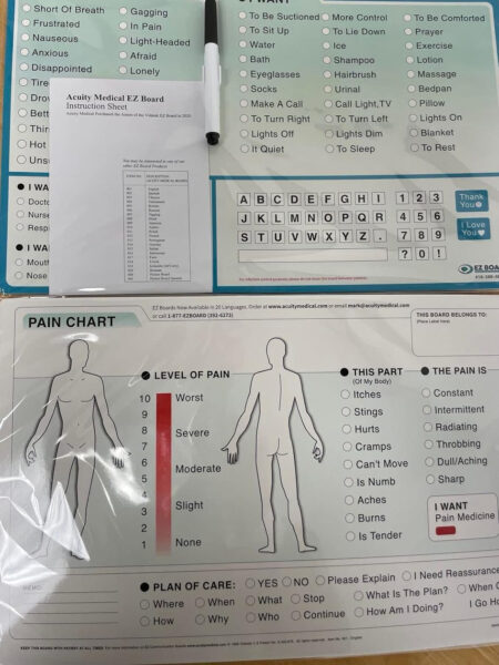 Vidatak EZ Board for Patient Communication, English