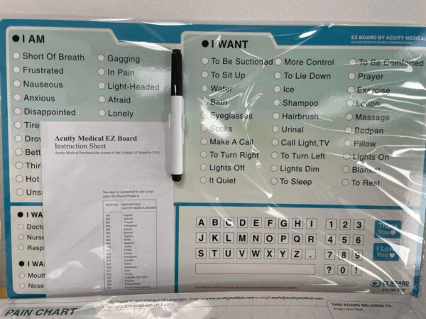 Vidatak EZ Board for Patient Communication, English