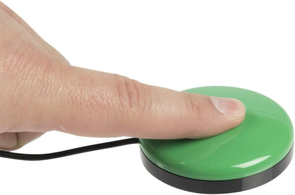 AbleNet Buddy Button Switch Green – Assistive Technology Interactive Switch for Communication and Accessible Play – Product 57200