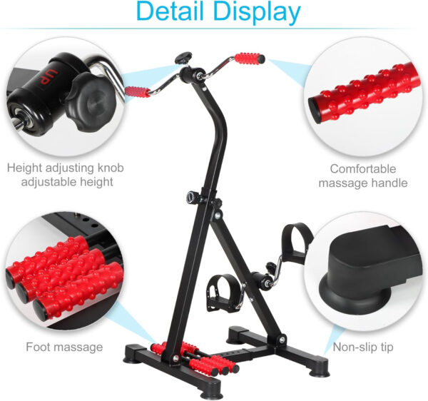 REAQER Pedal Exerciser Bike Hand Arm Leg and Knee Stroke Recovery Equipment for Seniors, Elderly physical therapy sit exercise