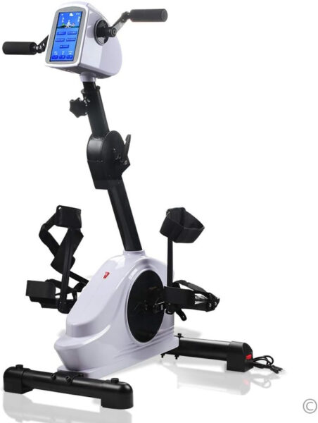 Electronic Physical Therapy Rehab bike Trainer exerciser Cycle Arm Leg Pedal Exerciser Bike Health Recovery Pedal exerciser With 7 inch Display Touchscreen for Handicap, Disabled and Stroke Survivor