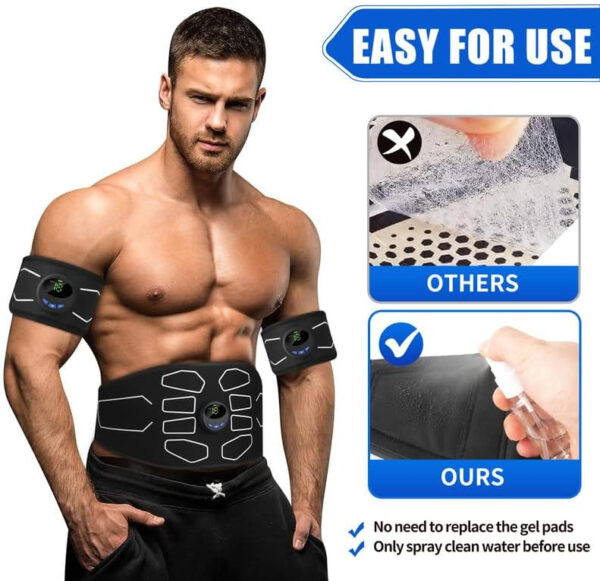 MarCoolTrip MZ Electronic Muscle Stimulator, Abs Stimulator Muscle Toner, Ab Machine Trainer for All Body, Fitness Strength Training Workout Equipment for Men and Women